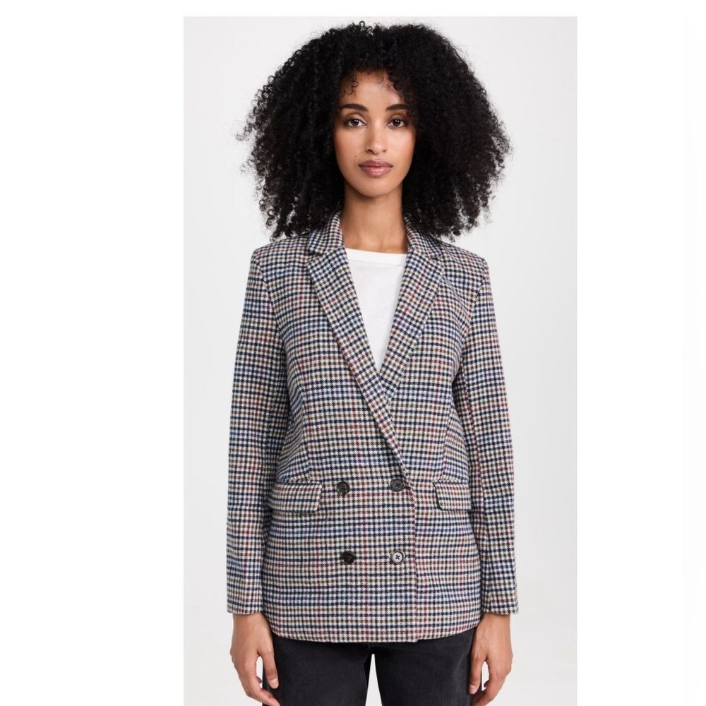 Rails Jac Double Breasted Blazer, Houndstooth Cardinal Pine, NWT, Size M - Picture 12 of 12